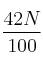 \frac{42N}{100}