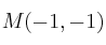 M(-1,-1)