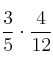 \frac{3}{5} \cdot \frac{4}{12}