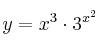y = x^3 \cdot 3^{x^2}