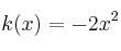 k(x) =-2x^2