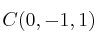 C(0,-1,1)