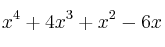 x^4+4x^3+x^2-6x