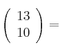 \left( \begin{array}{c}13  \\ 10 \end{array} \right) =