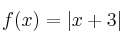 f(x) = |x+3|