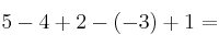 5-4+2-(-3)+1 =