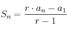 S_n=\frac{r \cdot a_n - a_1 }{r-1}