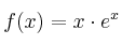 f(x) = x \cdot e^x