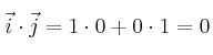 \vec{i} \cdot \vec{j}=1 \cdot 0 + 0 \cdot 1 =0