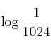 \log \frac{1}{1024}
