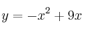 y = -x^2 + 9x