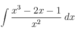 \int \frac{x^3-2x-1}{x^2} \: dx
