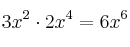 3x^2 \cdot 2x^4 = 6x^6