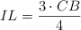 IL = \frac{3 \cdot CB}{4}