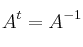 A^t = A^{-1}
