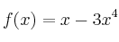 f(x) = x -3x^4