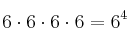 6 \cdot 6 \cdot 6 \cdot6= 6^4