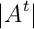 |A^t|