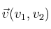 \vec{v}(v_1,v_2)