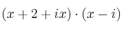 (x+2+ix) \cdot (x-i)