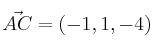 \vec{AC}=(-1,1,-4)