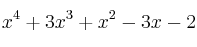 x^4+3x^3+x^2-3x-2