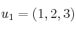 u_1=(1,2,3)