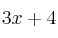 3x+4
