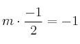 m \cdot \frac{-1}{2}=-1