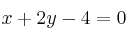 x+2y-4=0