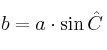 b = a \cdot \sin \hat{C}