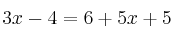 3x-4=6+5x+5