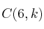 C(6,k)