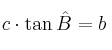 c  \cdot \tan \hat{B} = b