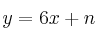 y=6x+n