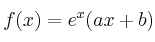 f(x)=e^x(ax+b)