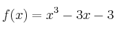 f(x) = x^3-3x-3