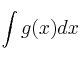 \int g(x) dx