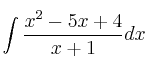 \int \frac{x^2-5x+4}{x+1} dx