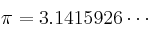 \pi= 3.1415926 \cdots