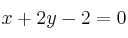 x+2y-2=0