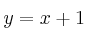 y=x+1