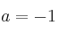 a=-1