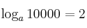 \log_a 10000 = 2
