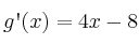 g\textsc{\char13}(x)=4x-8